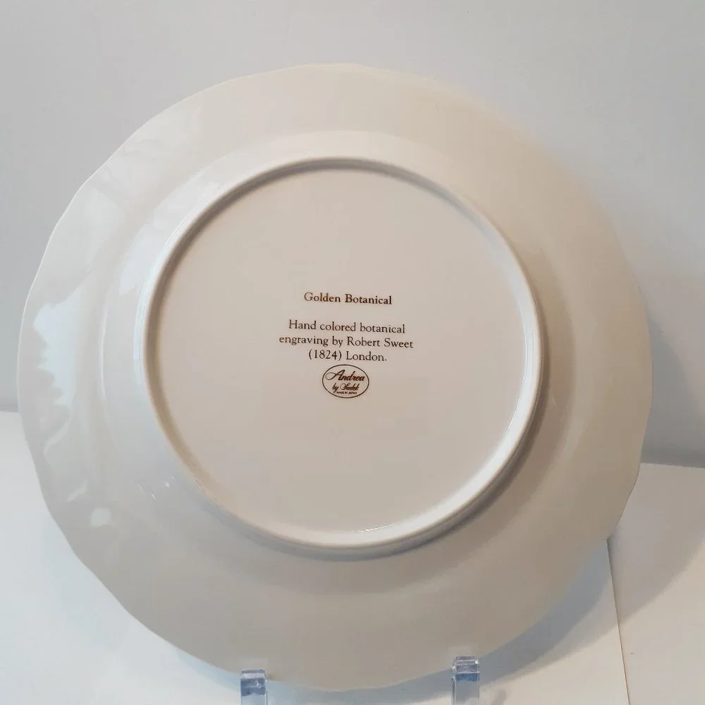 Andrea by Sadek, Golden Botanical by Robert Sweet 1824 London Plate 10 1/2"- - Picture 4 of 8